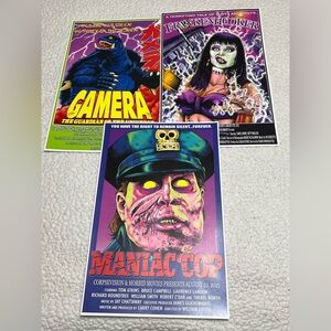 Rare Indie Horror Movie Posters Frankenhooker, Maniac Cop, Gamera 11”x14”